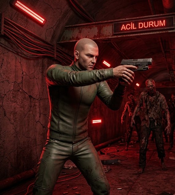 A survivor fighting zombies in Classic Survival mode